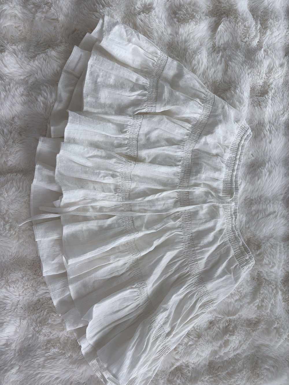 Mustard Seed White Tiered Ruffle Skirt